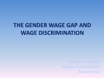 The gender wage gap and wage discrimination