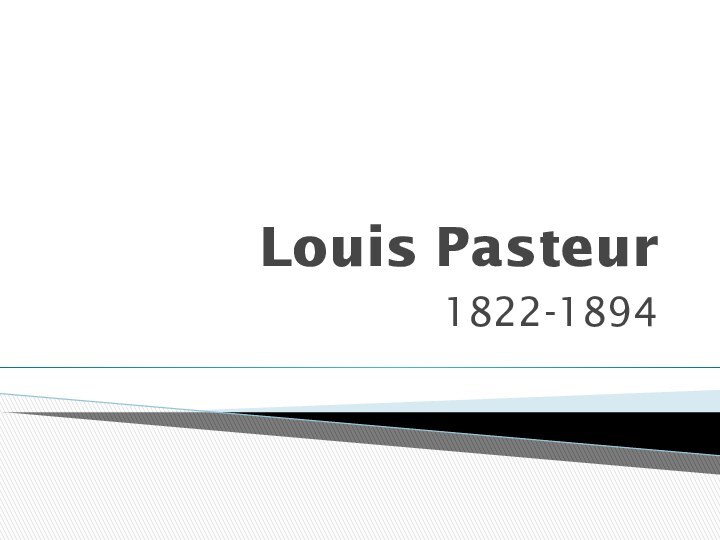 Louis Pasteur1822-1894