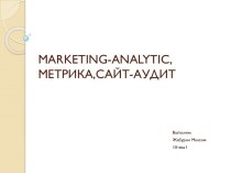 Marketing-analytic,МЕТРИКА,САЙТ-АУДИТ