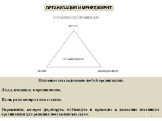 Организация и менеджмент