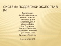 Система поддержки экспорта в РФ