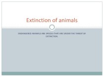 Extinction of animals