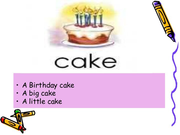 A Birthday cakeA big cake A little cake