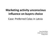 Marketing activity unconscious influence on buyers choice
