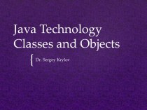 Java technology classes and objects
