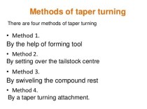 Methods of taper turning