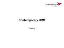 Contemporary HRM. Diversity