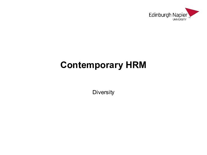 Contemporary HRMDiversity