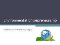 Environmental entrepreneurship