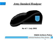 Army Standard Headgear