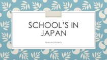 School’s in Japan