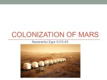 Colonization of Mars