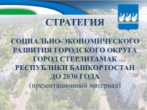 Стратегия социально-экономического развития городского округа город Стерлитамак Республики Башкортостан до 2030 года