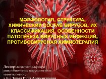 Морфология, структура, химический состав вирусов, их классификация. Особенности патогенеза вирусных инфекций. (Тема 3)