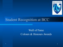 Student recognition at BCC