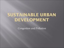Sustainable urban development. Congestion and Pollution