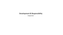 Developmnet and responsibility