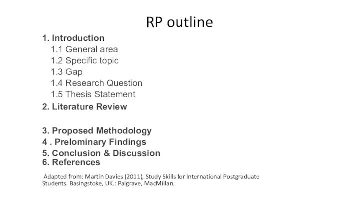 RP outline