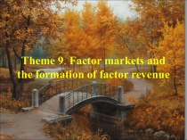 Theme 9. Factor markets and the formation of factor revenue