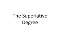 The Superlative Degree