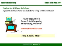 Outlook for E-Waste Solutions: Infrastructure and end-markets for e-scrap in the Northeast