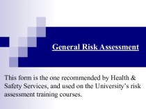 General Risk Assessment