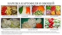 Нарезка картофеля и овощей