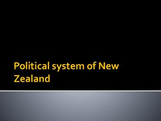Political system of New Zealand