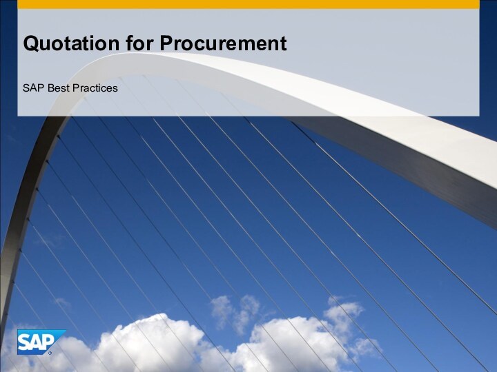 Quotation for ProcurementSAP Best Practices