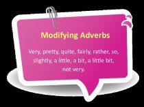 Modifying Adverbs