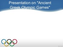 Ancient Greek Olympic Games