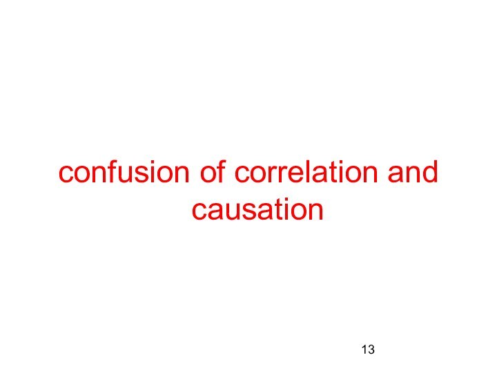confusion of correlation and causation