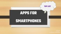 Apps for smartphones