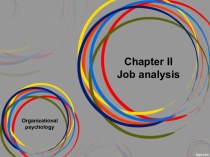 Job analysis. Organizational psychology