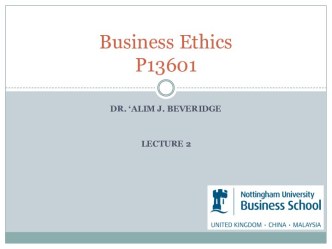 Ethical theories and business ethics