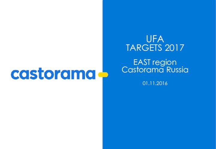 UFA  TARGETS 2017  EAST region  Castorama Russia  01.11.2016