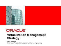 Virtualization management strategy. Oracle