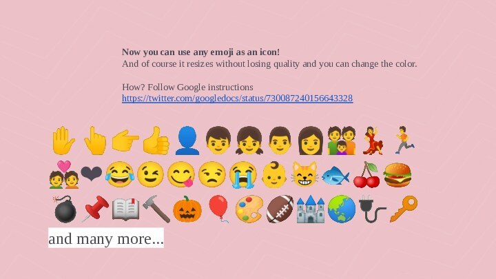 Now you can use any emoji as an icon!And of course it