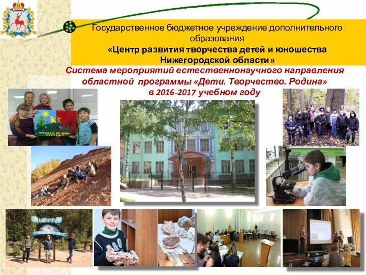 Государственное бюджетное учреждение дополнительного образования«Центр развития творчества детей и юношества Нижегородской области»