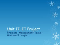 Project Management Tools - MS Project