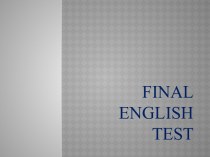 Final english test