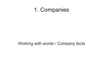 Companies. Working with words. Company facts
