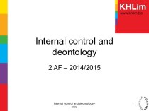 Internal control and deontology - intro