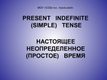 Present indefinite (simple) tense. Настоящее неопределенное (простое) время