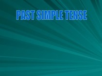 Past simple tense