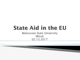 State Aid in the EU