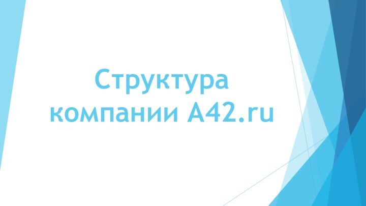 Структура компании A42.ru