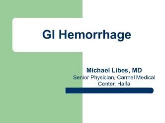 GI Hemorrhage