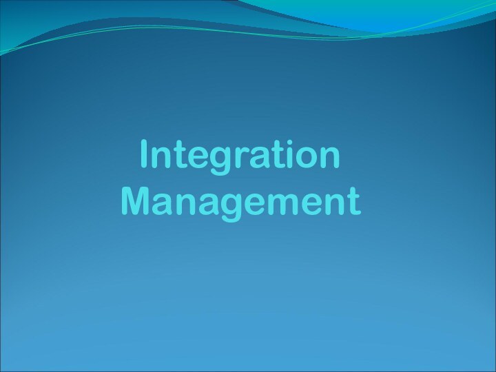 Integration Management