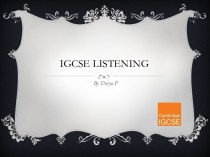 Igcse listening